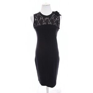Adrienne Vittadini Colllection Black Lace Sweater Knit Sheath Shift Dress Sz S